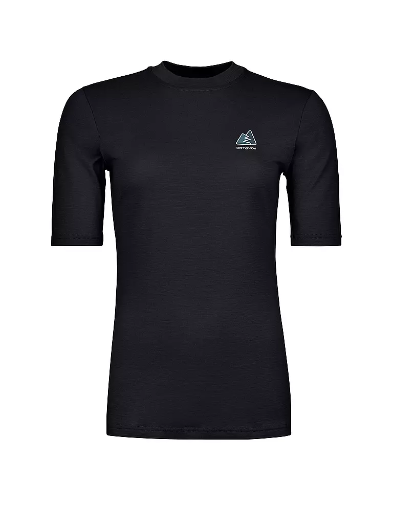 ORTOVOX | T-shirt fonctionnel femme 185 Merino MTN Hug | Noir
