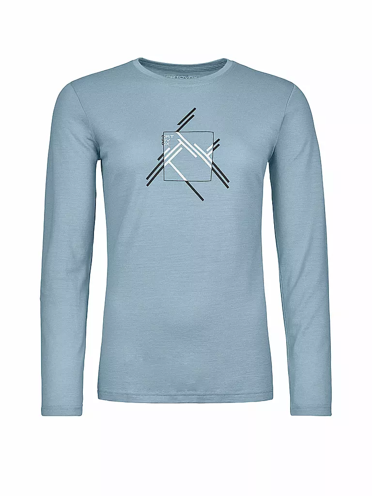 ORTOVOX | T-shirt fonctionnel femme MTN Coutout 185 Merino | Bleu clair