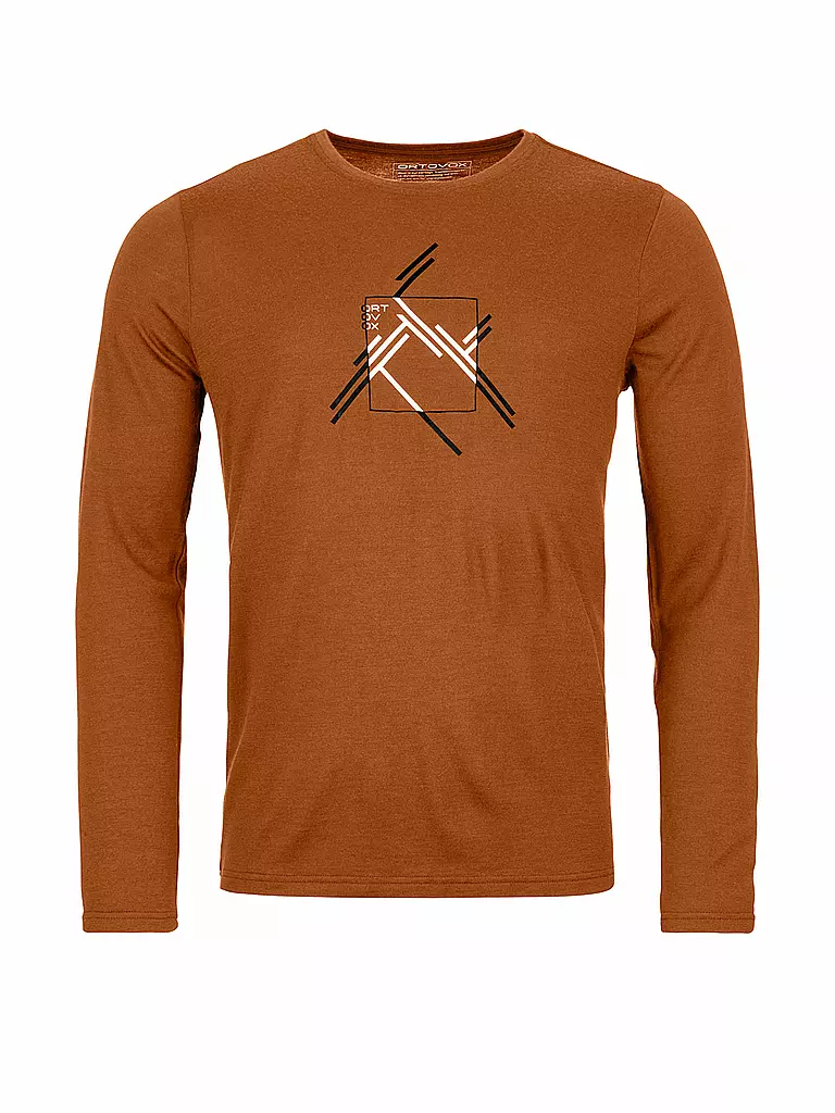ORTOVOX | T-shirt fonctionnel homme 185 Merino MTN Cutout | Marron