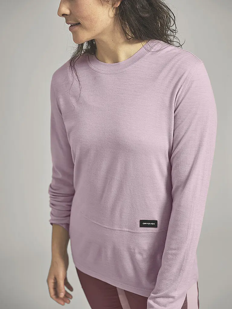 ORTOVOX | T-shirt fonctionnel pour femme Patch 185 Merino | Rose