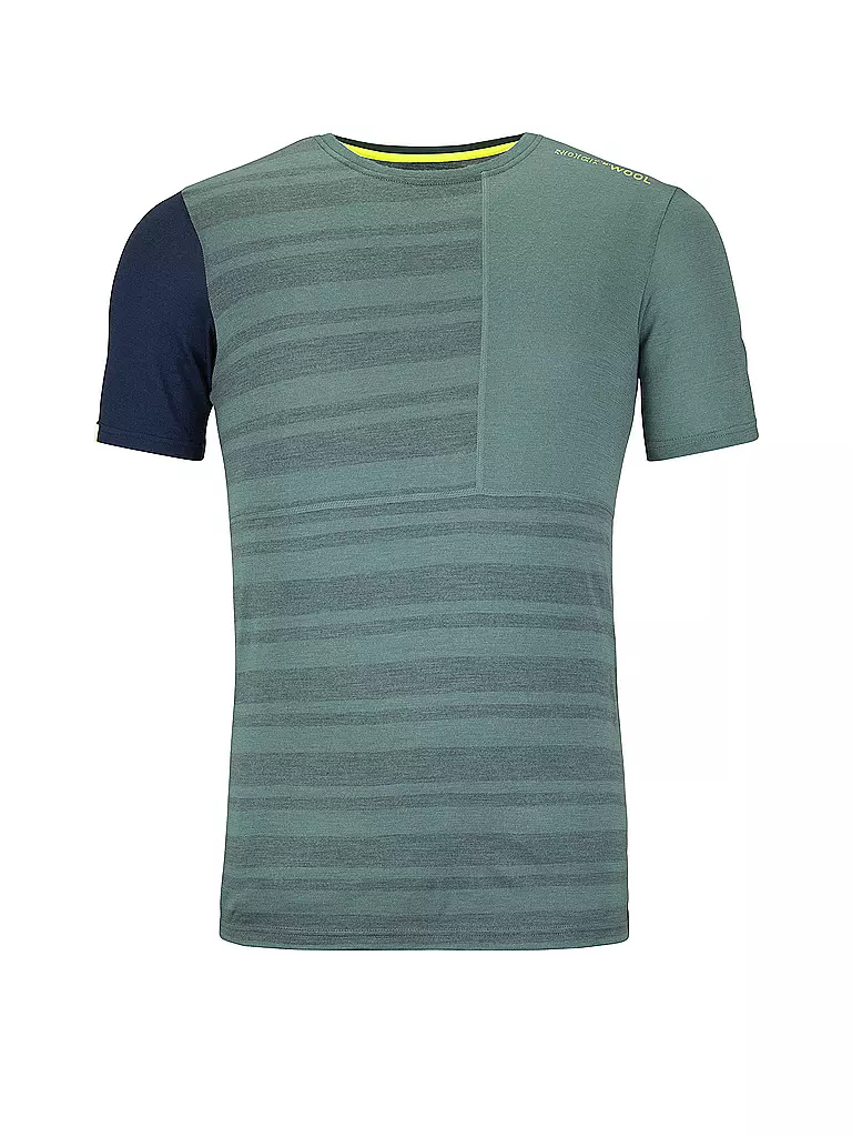ORTOVOX | T-shirt homme Rock'n'Wool 185 | Vert foncé