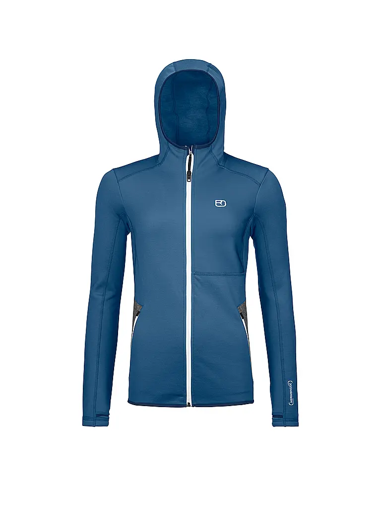 ORTOVOX | Veste à capuche en polaire pour femme | Bleu