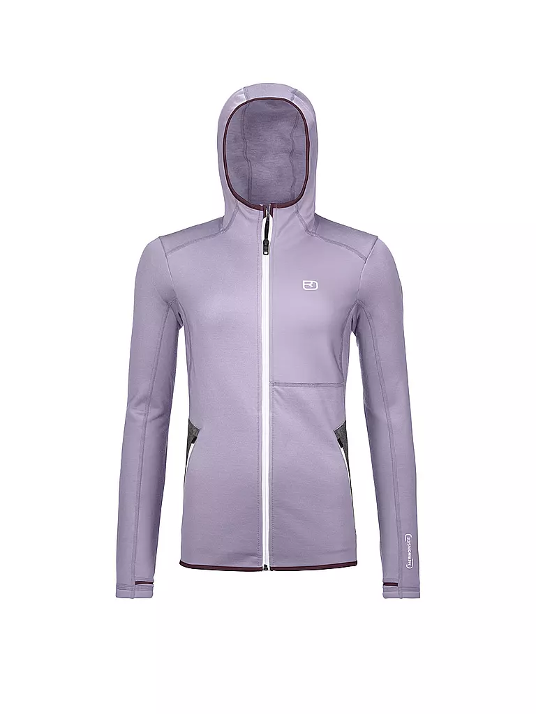ORTOVOX | Veste à capuche en polaire pour femmes | Lilas