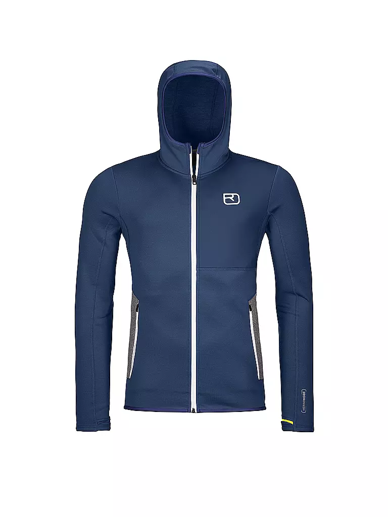 ORTOVOX | Veste à capuche en polaire pour homme | Bleu foncé