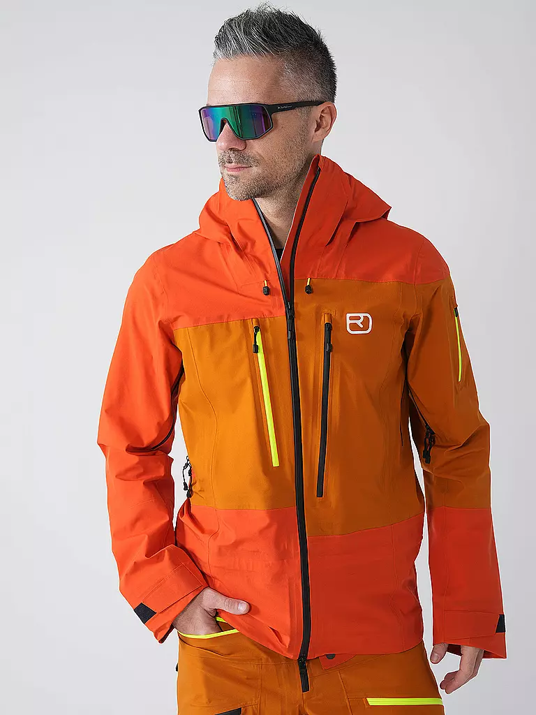 ORTOVOX | Veste de randonnée Deep Shell 3L pour hommes | Orange