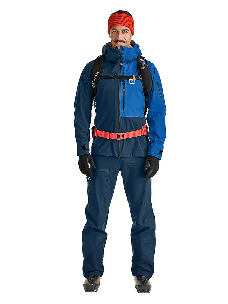 ORTOVOX | Veste de randonnée homme Ortler 3L à capuche | Bleu foncé