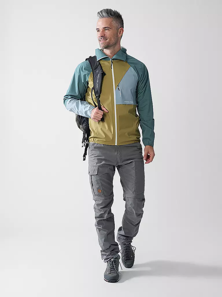 ORTOVOX | Veste de randonnée pour homme Piz Selva 2.5L à capuche | Moutarde