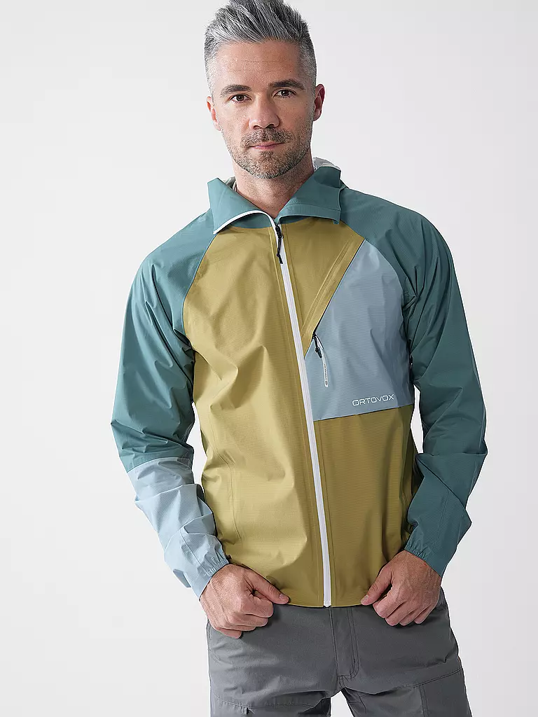ORTOVOX | Veste de randonnée pour homme Piz Selva 2.5L à capuche | Moutarde