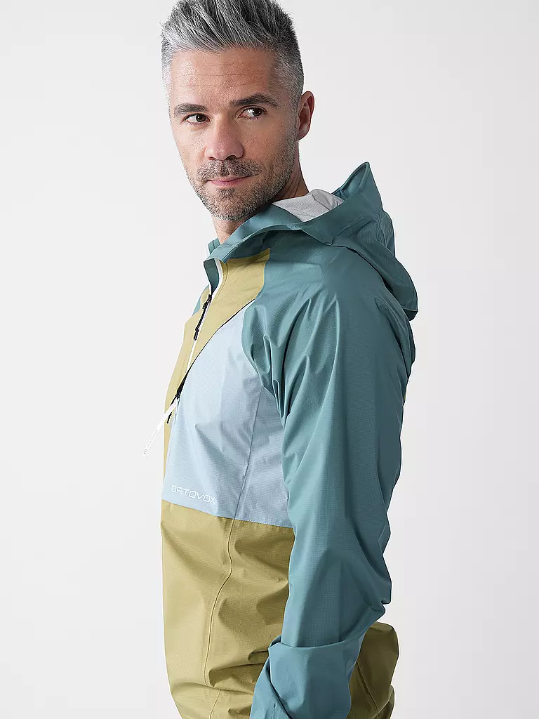 ORTOVOX | Veste de randonnée pour homme Piz Selva 2.5L à capuche | Moutarde