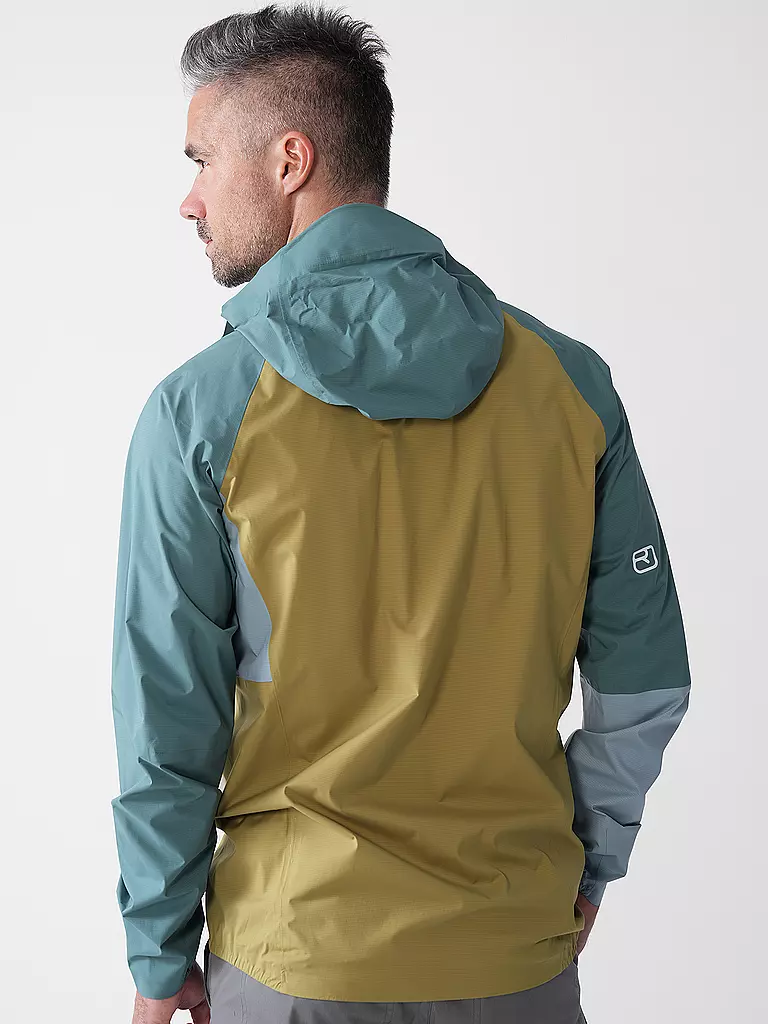 ORTOVOX | Veste de randonnée pour homme Piz Selva 2.5L à capuche | Moutarde