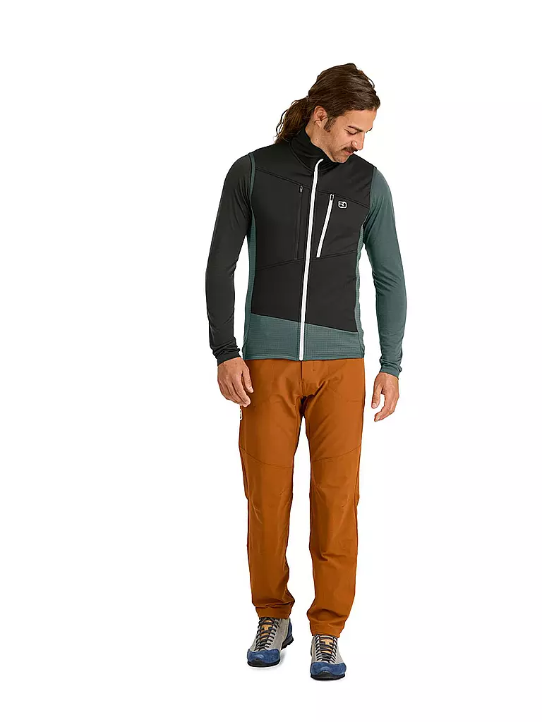 ORTOVOX | Veste Homme Polaire Grid | Pétrole