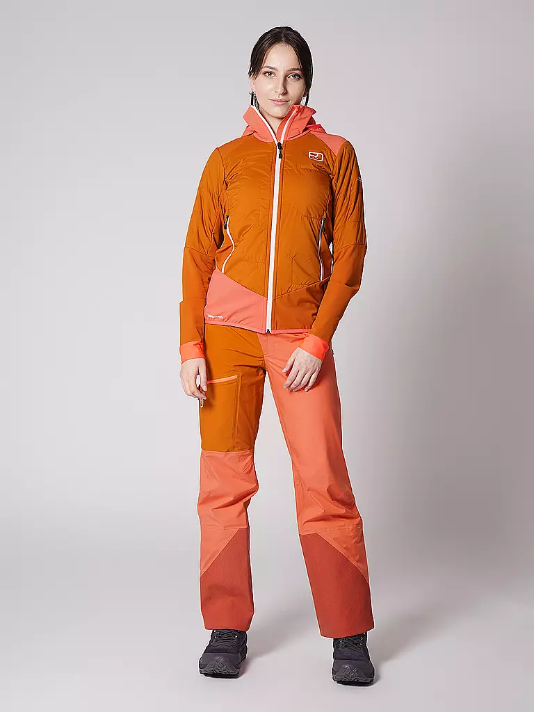 ORTOVOX | Veste hybride femme Col.Becchei à capuche | Orange