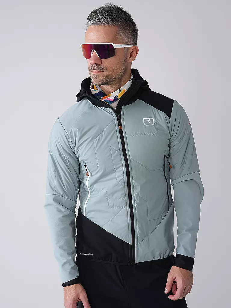 ORTOVOX | Veste hybride homme Col Becchei à capuche | Bleu clair