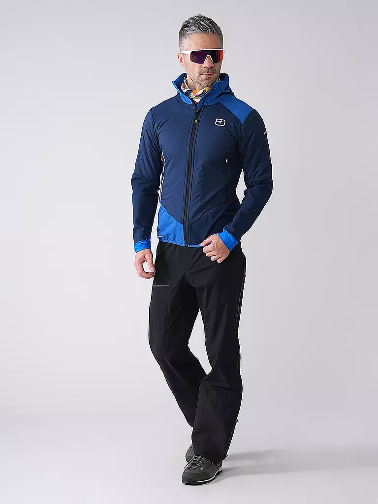 ORTOVOX | Veste hybride homme Col Becchei à capuche | Bleu foncé