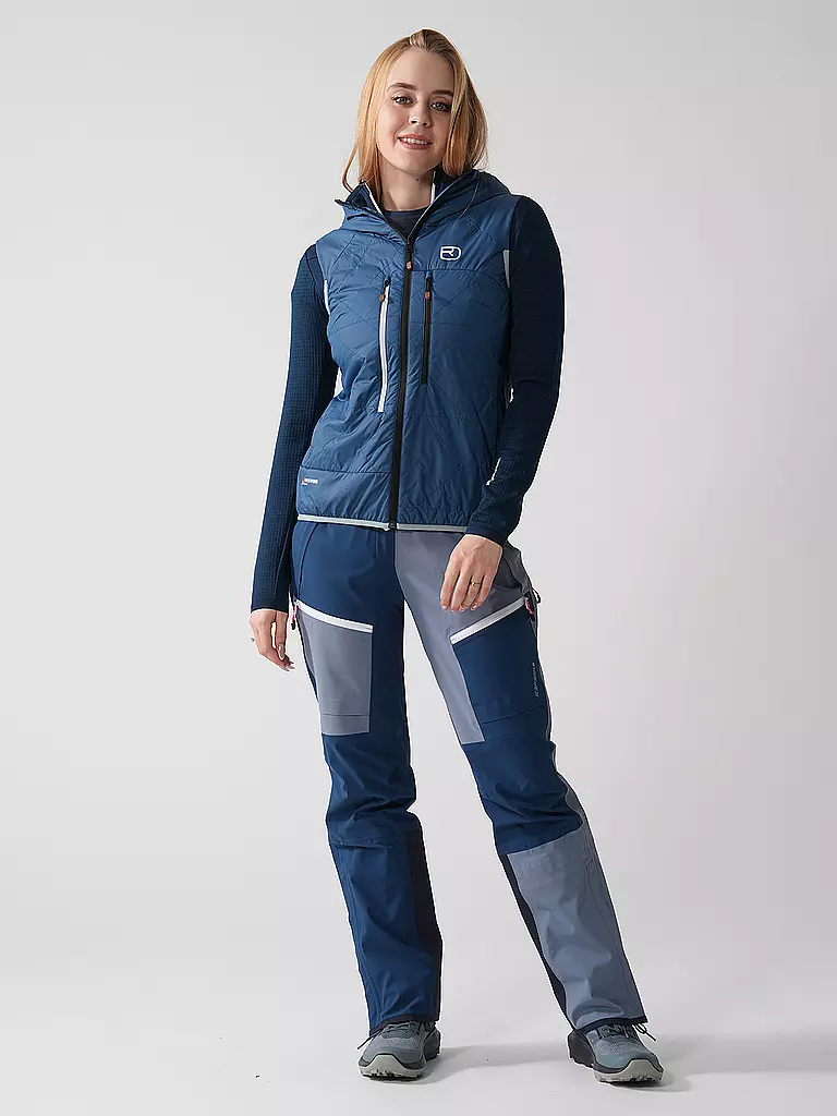 ORTOVOX | Veste isolante pour femme Swisswool Piz Boè à capuche | Bleu