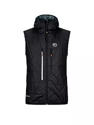 ORTOVOX | Veste isolante sans manches Swisswool Piz Boè à capuche pour hommes | Noir