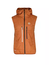 ORTOVOX | Veste isolante sans manches Swisswool Piz Boè à capuche pour hommes | Camel