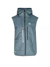 ORTOVOX | Veste isolante sans manches Swisswool Piz Boè à capuche pour hommes | Pétrole