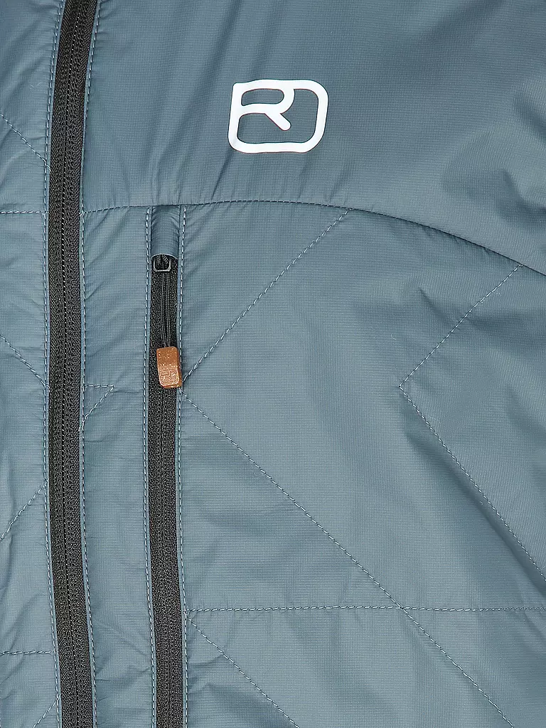 ORTOVOX | Veste isolante sans manches Swisswool Piz Boè à capuche pour hommes | Pétrole