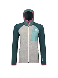 ORTOVOX | Damen Fleecejacke Classic Knit Hoodie | Pétrole