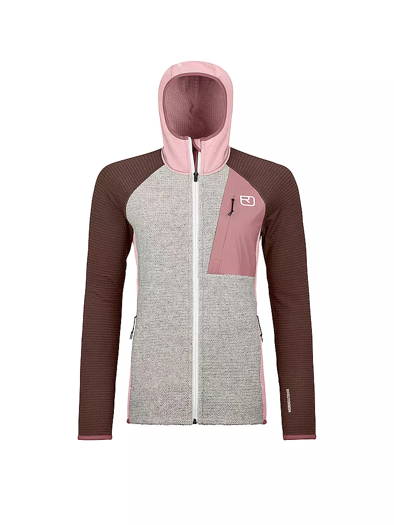 ORTOVOX | Veste polaire à capuche Classic Knit pour femmes | Rose