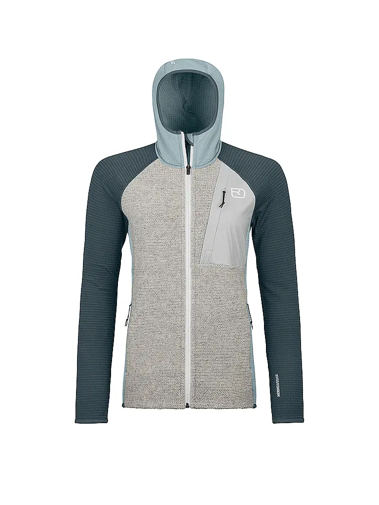 ORTOVOX | Veste polaire à capuche Classic Knit pour femmes | Pétrole