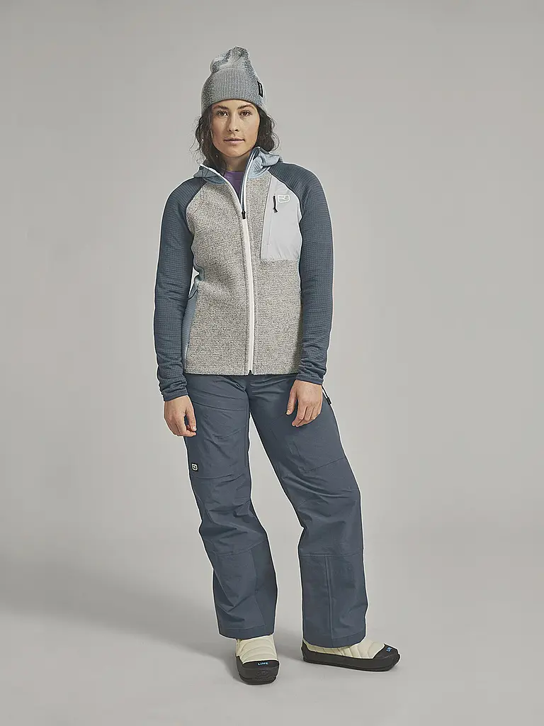 ORTOVOX | Veste polaire à capuche Classic Knit pour femmes | Pétrole