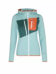 ORTOVOX | Veste polaire à capuche Grid pour femmes | Turquoise