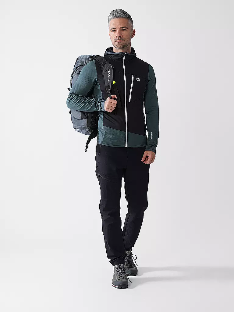 ORTOVOX | Veste polaire à capuche Grid pour homme | Pétrole