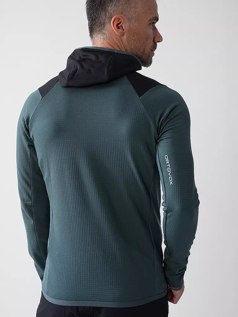 ORTOVOX | Veste polaire à capuche Grid pour homme | Pétrole