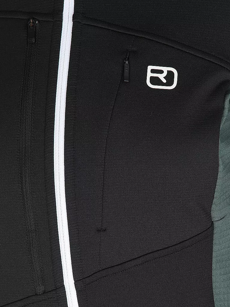 ORTOVOX | Veste polaire à capuche quadrillée pour femmes | Pétrole