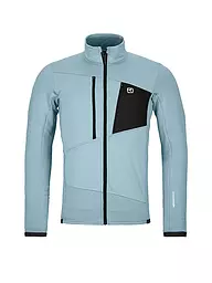 ORTOVOX | Veste polaire quadrillée pour homme | Bleu clair