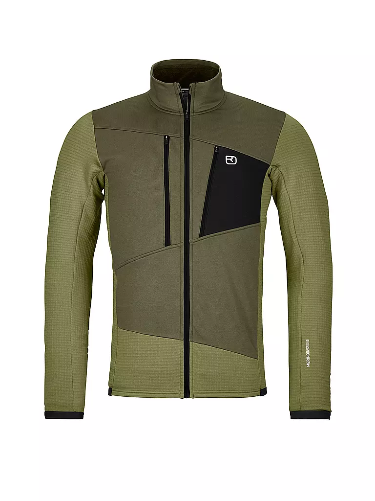ORTOVOX | Veste polaire quadrillée pour homme | Olive