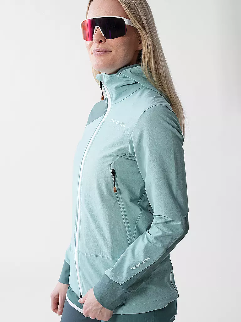 ORTOVOX | Veste softshell à capuche Pala pour femmes | Menthe