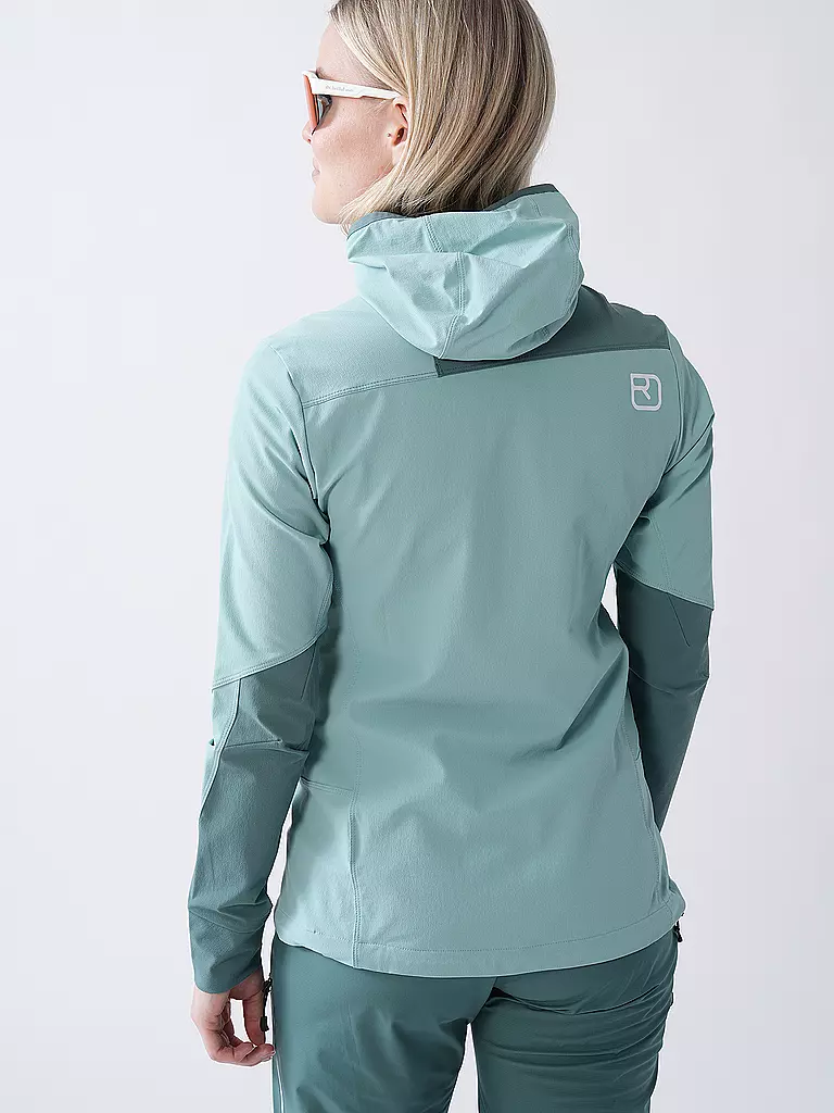 ORTOVOX | Veste softshell à capuche Pala pour femmes | Menthe
