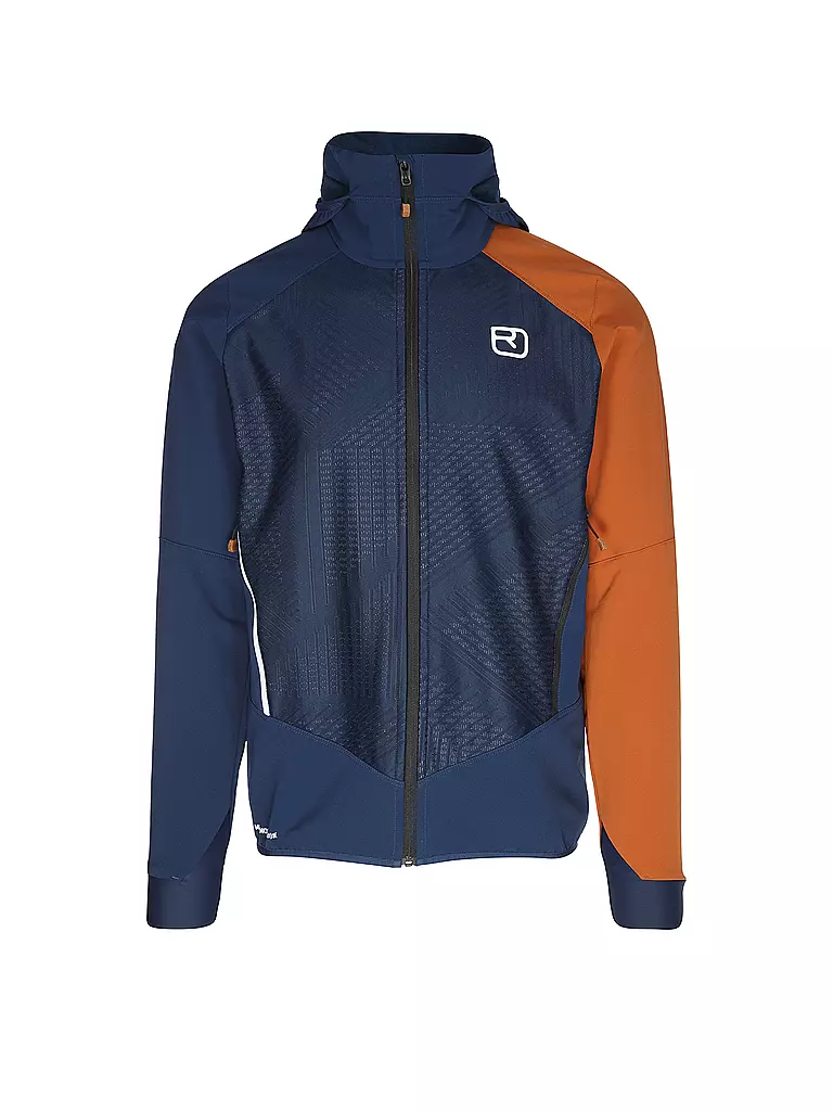 ORTOVOX | Veste softshell de randonnée pour homme Col Becchei à capuche | Bleu foncé