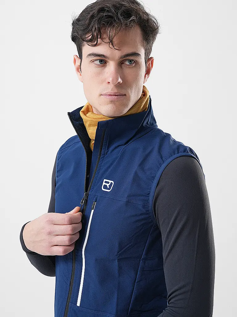 ORTOVOX | Veste Softshell de randonnée pour homme Punta Berrino | Bleu foncé