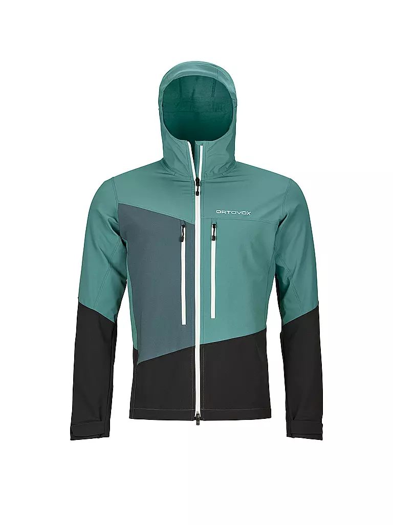 ORTOVOX | Veste softshell de randonnée pour hommes Westalpen à capuche | Pétrole