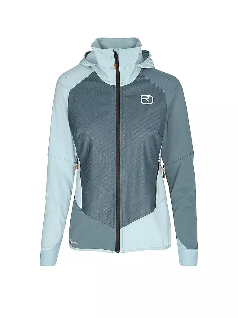 ORTOVOX | Veste softshell femme Col Becchei à capuche | Bleu clair