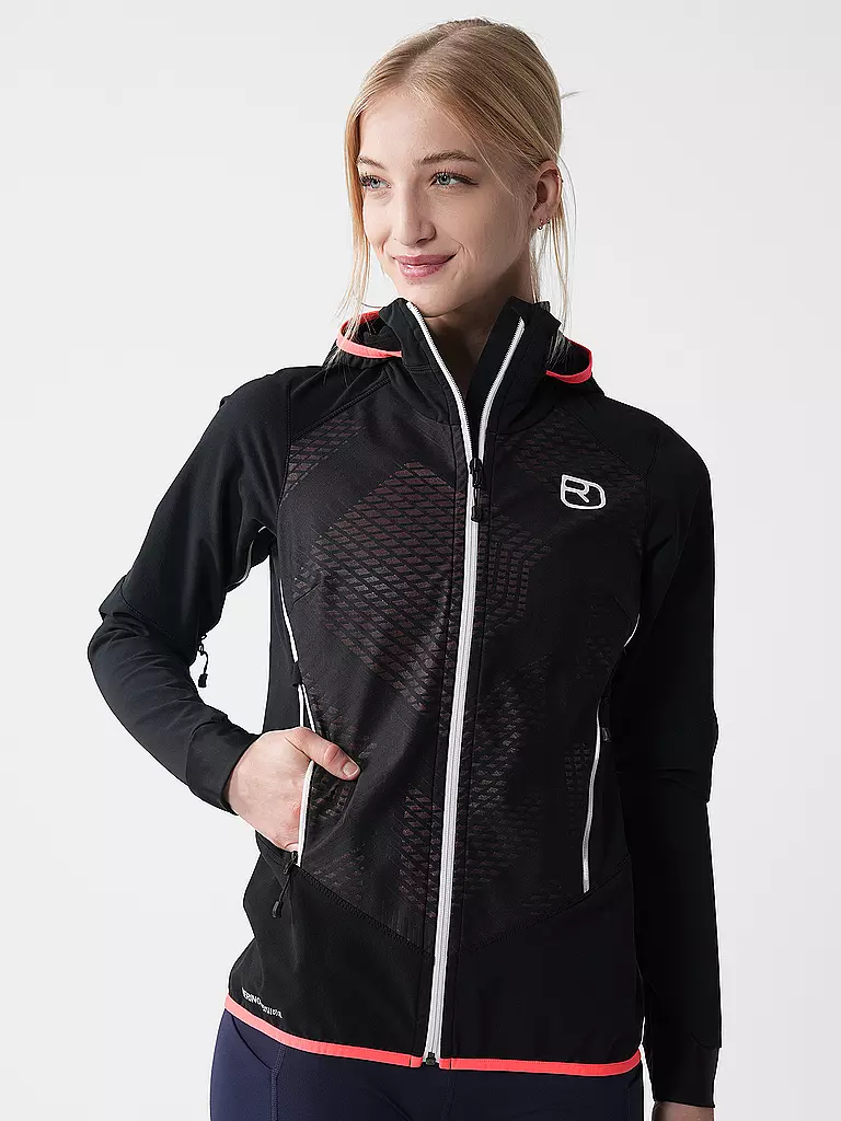 ORTOVOX | Veste softshell femme Col Becchei à capuche | Noir