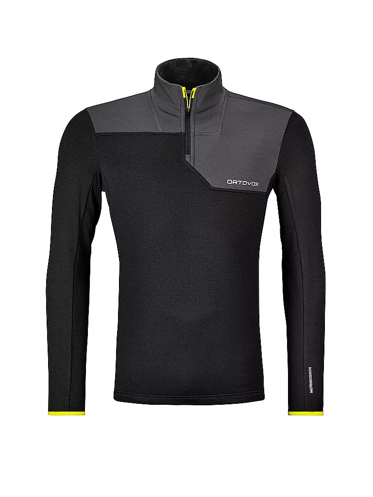 ORTOVOX | Zipshirt de randonnée léger en polaire pour homme | Noir