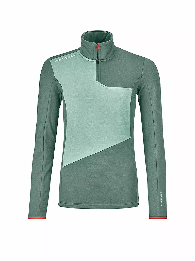 ORTOVOX | Zipshirt fonctionnel en polaire léger pour femmes | Pétrole