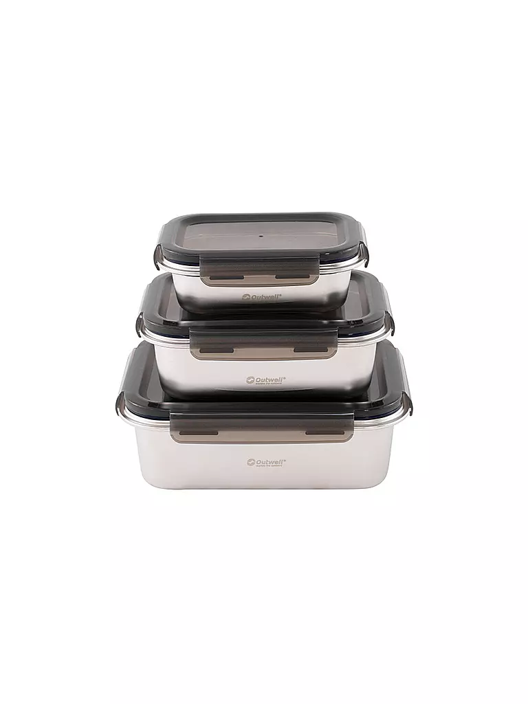 OUTWELL | Boîte de camping, ensemble de 3 pièces | Argent