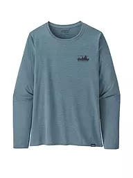 PATAGONIA | Damen Funktionsshirt Long-Sleeved Capilene® Cool Daily Graphic | Bleu clair