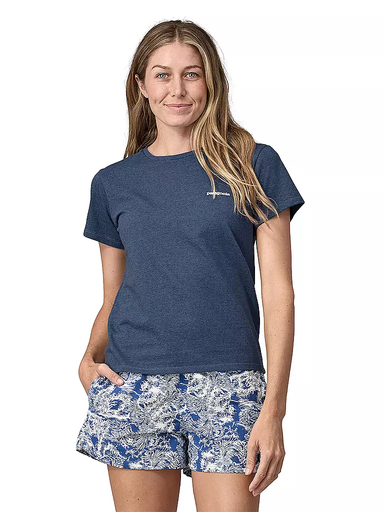 PATAGONIA | Damen T-Shirt P-6 Logo Responsibili | Bleu