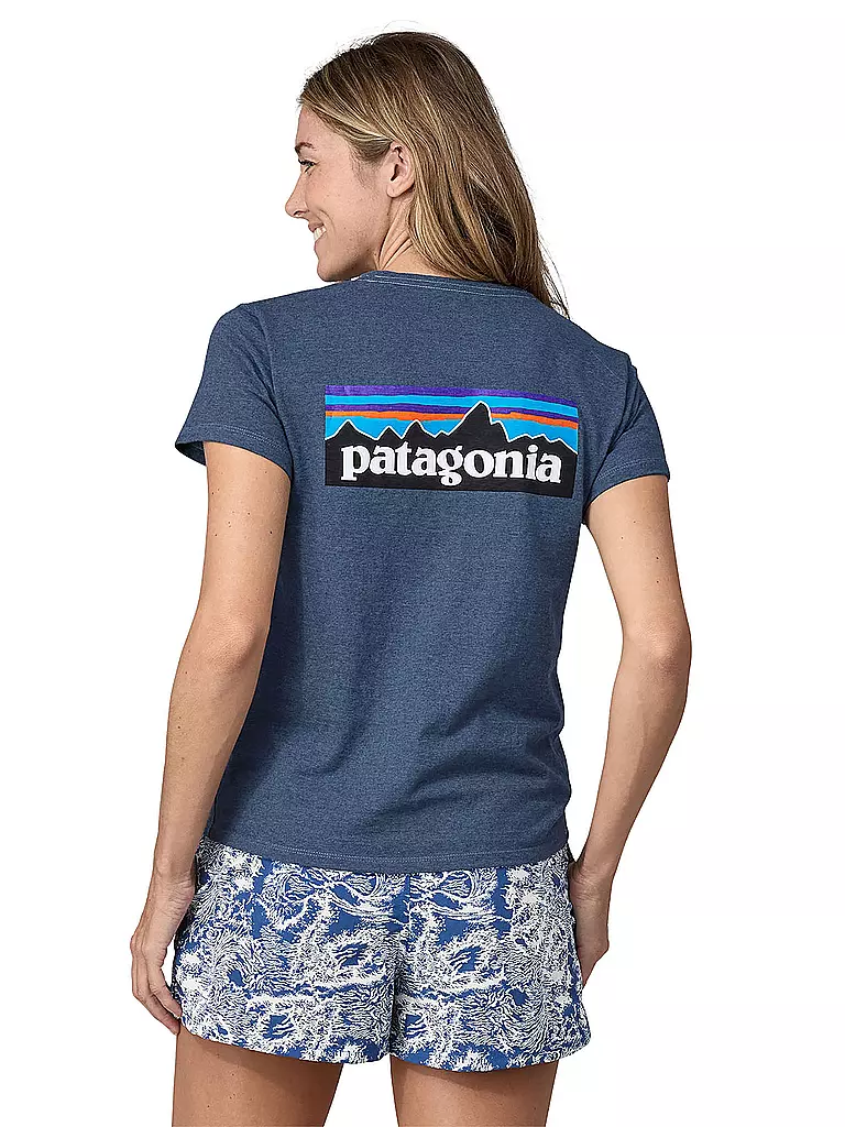 PATAGONIA | Damen T-Shirt P-6 Logo Responsibili | Bleu