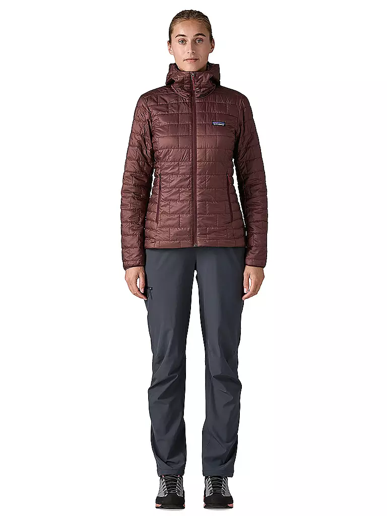 PATAGONIA | Isojacke Nano Puff Hoodie pour femmes | Rouge foncé