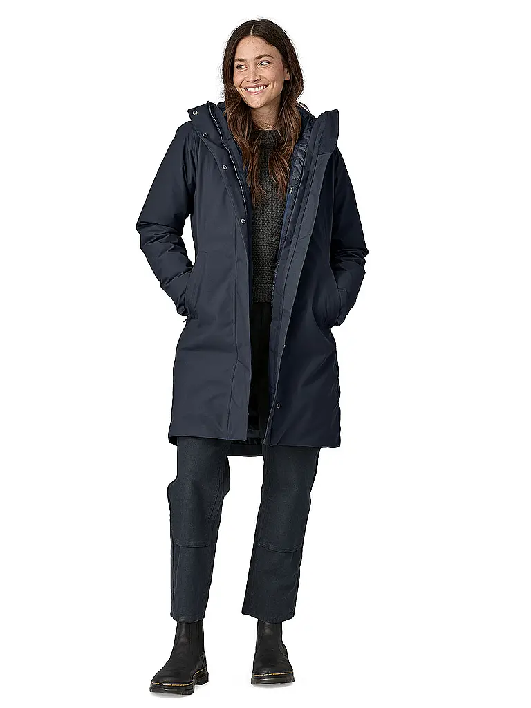 PATAGONIA | Parka d'hiver pour femme Tres 3-en-1 avec capuche en duvet | Bleu foncé