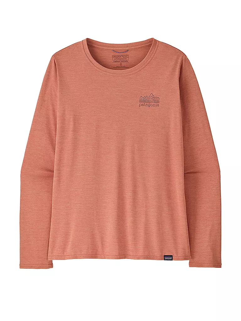 PATAGONIA | T-shirt de sport à manches longues Capilene® Cool Daily Graphic pour femme | Corail
