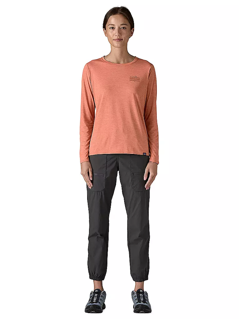 PATAGONIA | T-shirt de sport à manches longues Capilene® Cool Daily Graphic pour femme | Corail